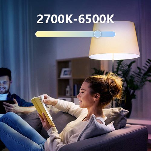 B22 WIFI+Bluetooth 10W Smart Bulbs Music Sync 16 Million DIY Colours Dimmable RGBCC App&Remote Control