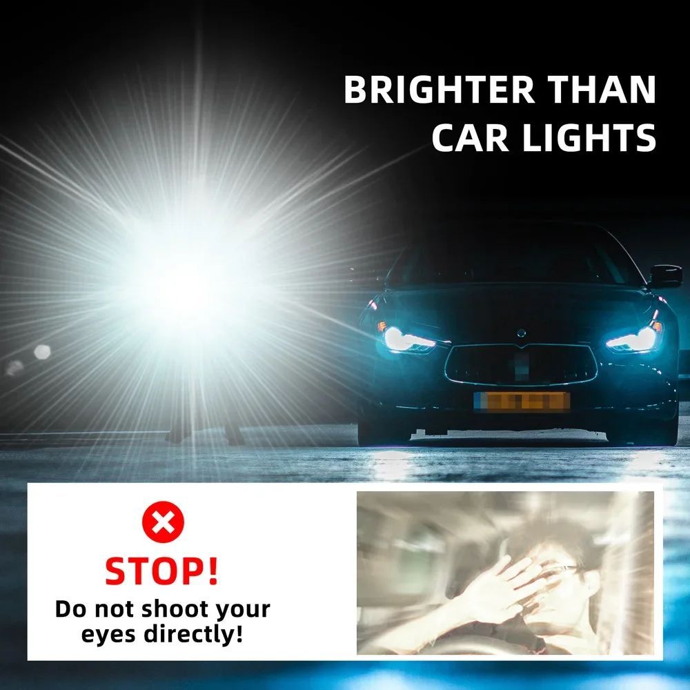 High Brightness White Laser Torch Rechargable 5 modes Zoomable Flashlight Portable Multi-Function Torchs