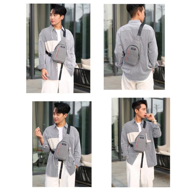 Outdoor sports shoulder bag men's corset Messenger bag fashion simple shopping men's bag Cross-Body Sling Bags