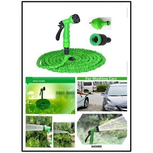 60M Magic Flexible Expanding Water Hose Pipe Perfect for gardens, patios and cars. Innovative design expands to 3 times its original size when water is turned on, fully retracting when water is OFF