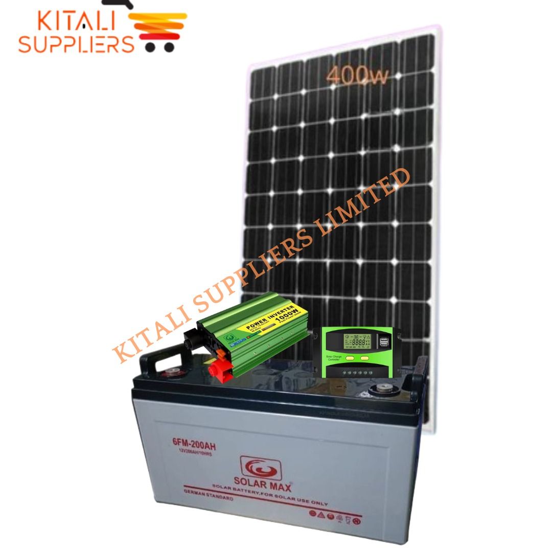 400w solar panel 200ah  battery  1000w inverter 30amps digital controller