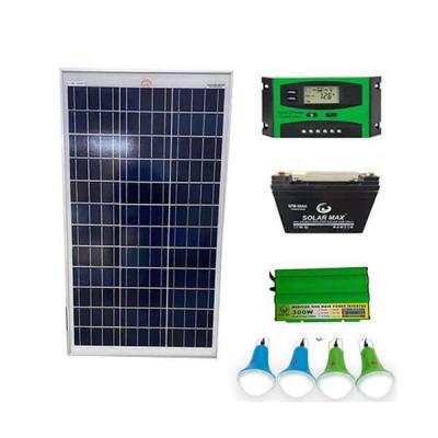 120w solar panel  80ah battery  300w inverter 10amps digital controller 4pc bulbs