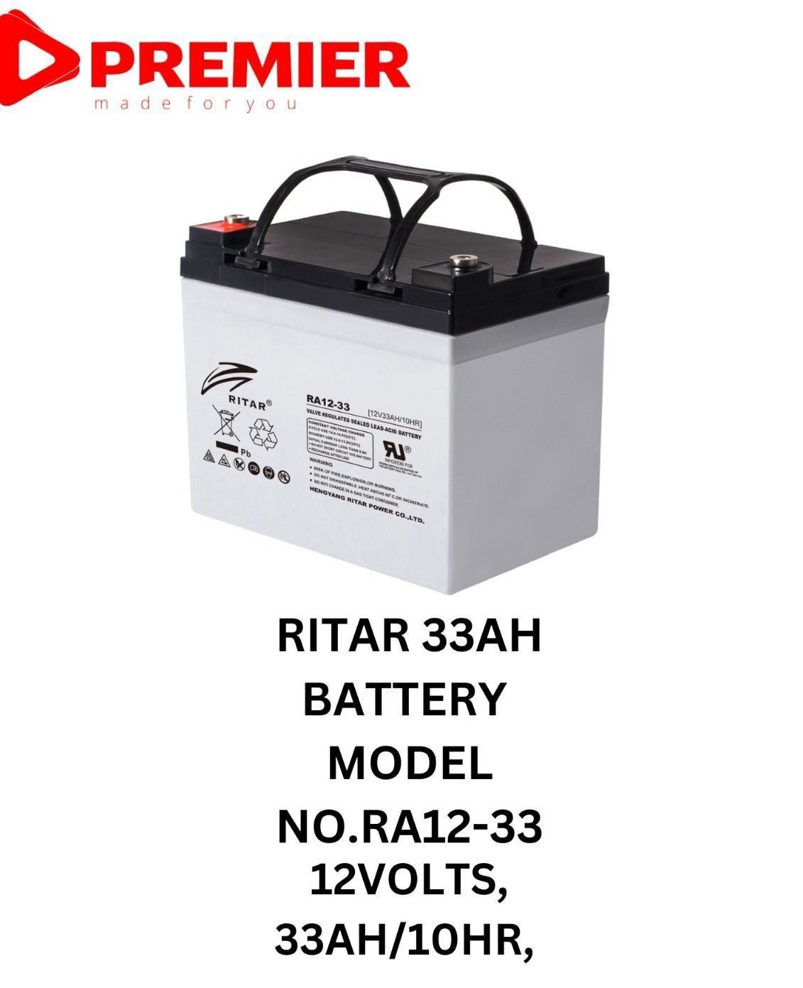 Special offer for 33ah Ritar battery