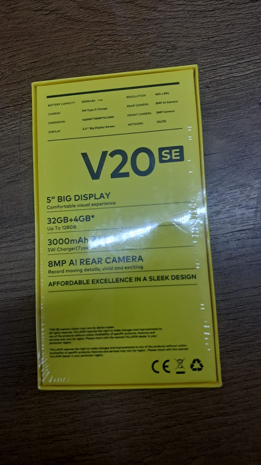 {Special Offer} NEW VILLAON V20[SE] 5" Display size  4GB RAM + 32GB Storage 8MP Camera 3000mAh Battery Dual Sim Smart Phones 1 Years warranty phone