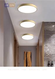 Golden Round Flush-Mounted bright Ceiling Light