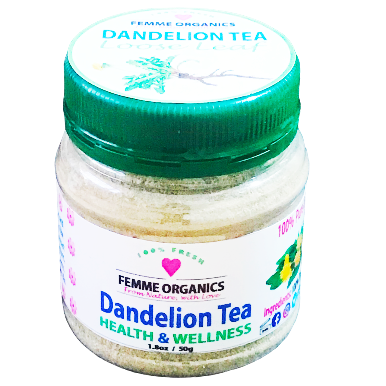 Femme Organics Dandelion Tea Powder