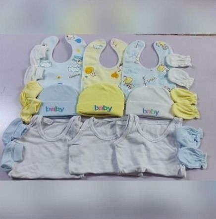 Fashion 15PCS NEW BORN SET/ BABY RECEIVING SET Boys colors 0-6 monthsBoys colors,