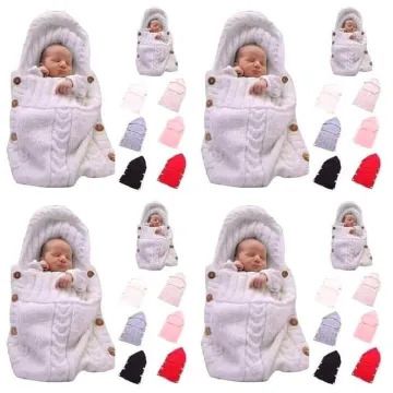 Fashion  NEW ARRIVAL HIGH QUALITY Knitted Crochet Hooded Sleeping Bag Newborn Baby Swaddle Blanket - White White as picture one size fits all for newborn babies from age 0- 12 months
