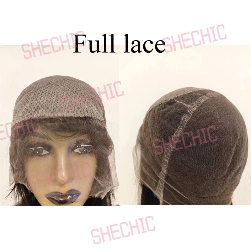 Lady Lace Human Hair Wigs Straight Long Full Lace Wigs for Women and Girls Gift 22 inch