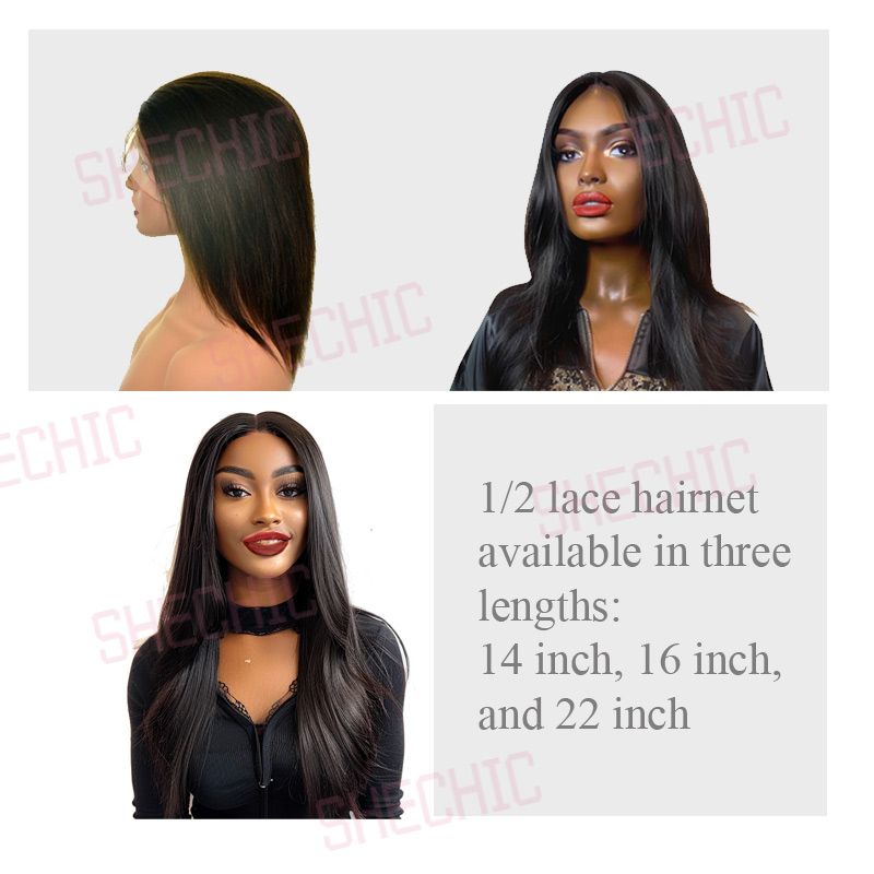 Human Hair Wigs for Lady Full Lace Wigs black 22 inch Long Wigs