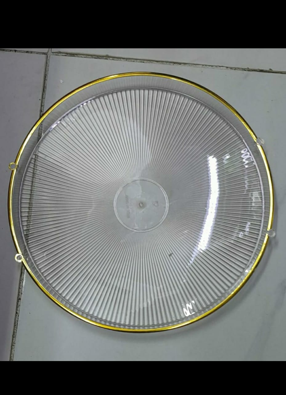 ROUND  decor Modern Creative Striped Tray WITH  Gold Rimmed