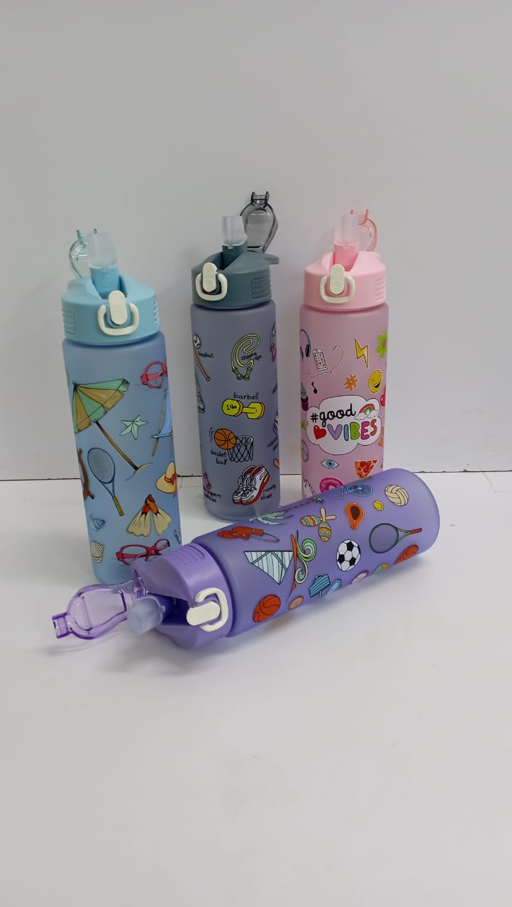 1pc 800ml  Motivational kids water bottle