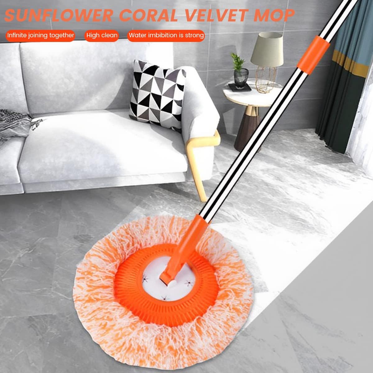 360° Rotatable Adjustable Cleaning Mop Extendable Wall Cleaning Mop, Spin Mop for Floor Cleaning, Wall Cleaning Bathroom Cleaning Household Supplies