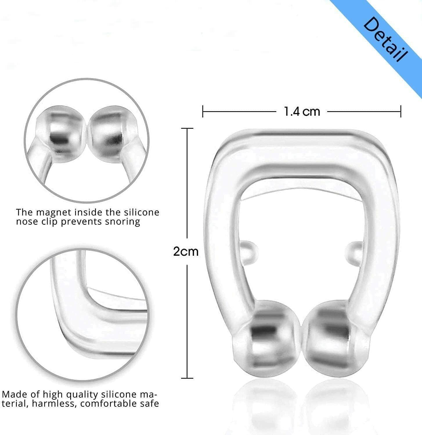 Reusable Magnetic Anti Snore Nose Clip | Silicone Anti Snoring Devices