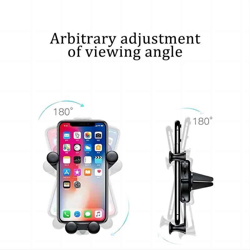 Car Air Vent Phone Mount, Upgrade Military Gravity Car Phone Holder with Clip, Vehicle Auto-Lock Cell Mobile Phone Hands-Free Stand Cradle, Automobile Universal for All Smartphones