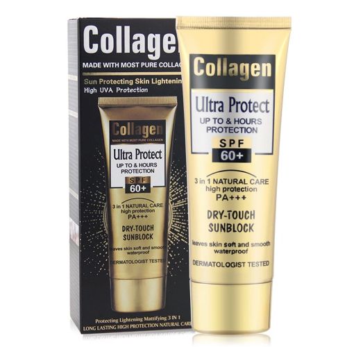 Fruit Of The Wokali Collagen Ultra Protect SPF 60+, 3 In 1 Natural Care Dry-touch Sunblock
