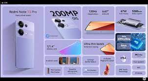 XIAOMI Redmi Note 13 Pro 6.67'' 12GB+512GB ROM,200MP Camera 5000mAh Dual Sim - Smartphones aurora purple 5G