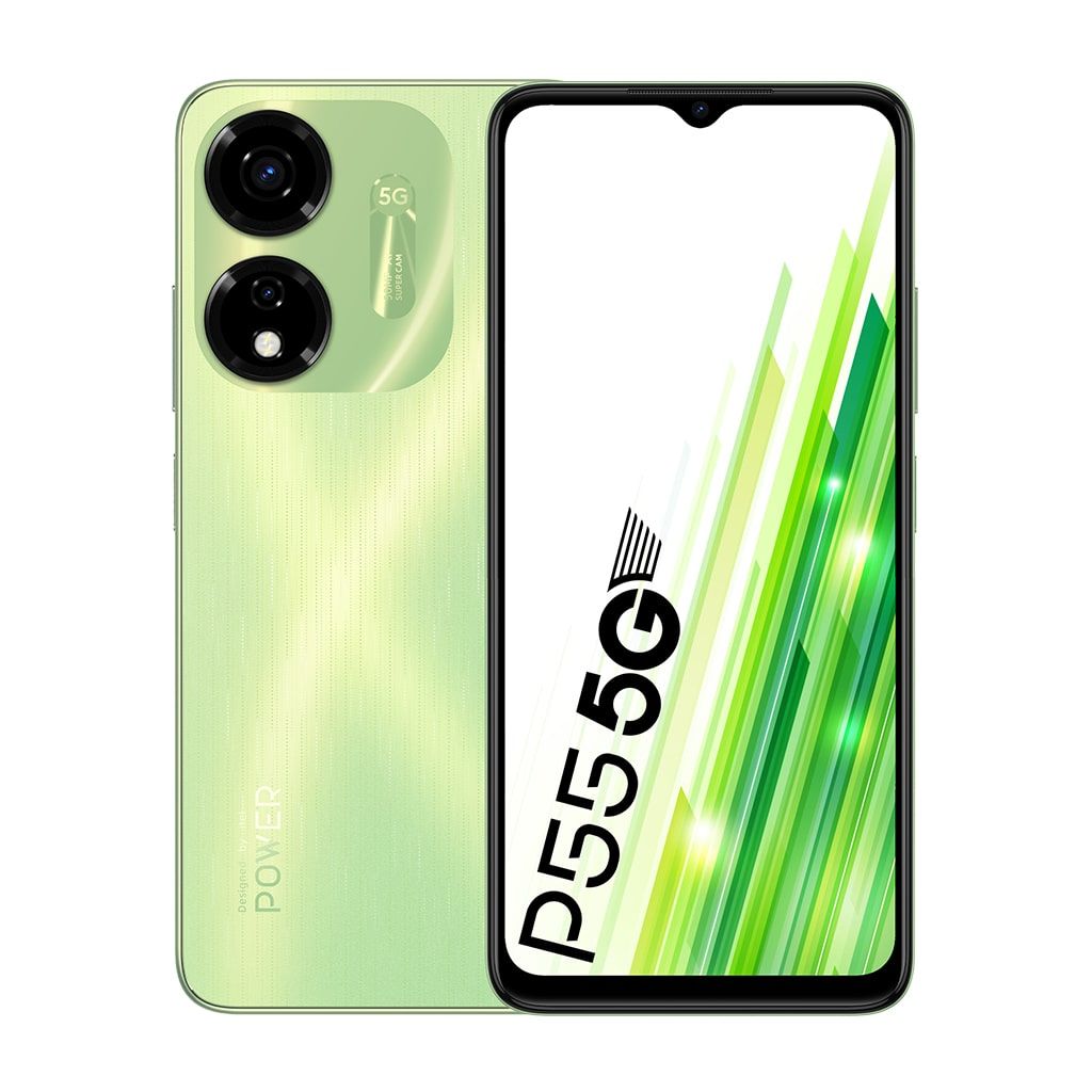 ITEL P55 5G 128GB STORAGE UPTO 16GB RAM (8GB +8GB EXTENDED) 45W POWER CHARGE 6.6''HD+ IPS DISPLAY 50MP + AI DUAL REAR CAMERA 5000mAh BATTERY + TYPE C CHARGING ANDROID 13 90Hz REFRESH RATE SMARTPHONES