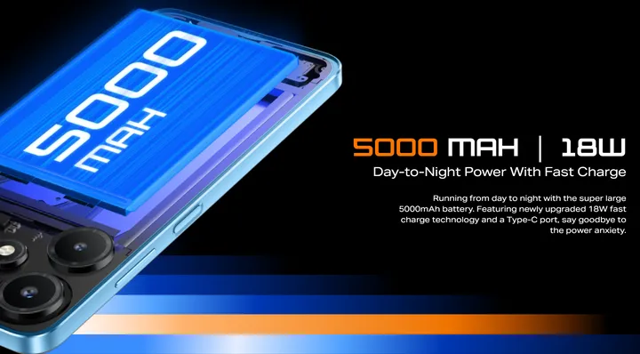 Tecno Spark 10C + Free protector + 90Hz Refresh , 6.6" Display, 128GB ROM, UPTO 8GB(4+4) RAM, 16MP + 8MP Camera, Dual SIM, 5000mAh 4G Network Side Fingerprint Smart Phones