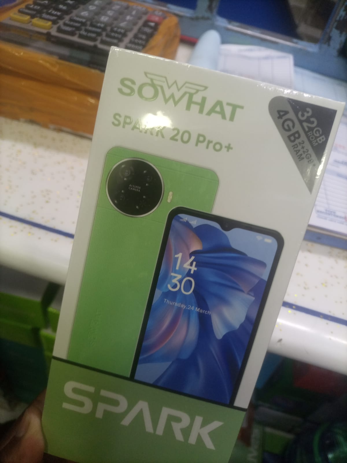 SOWHAT SPARK 20 PRO(+)PLUS 6.6"INCH INFINITY-U DISPLAY 32GB MEMORY AND 4GB RAM(2GB+2GB* RAM) ANDROID 5000mAh AND 13MP MAIN CAMERA +5MP FRONT CAMERA SMARTPHONES