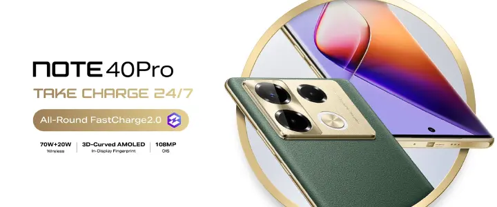 [New Launch] Infinix Note 40 PRO 256GB+16GB (8+8)GB RAM 6.78" Screen Dual SIM Smartphone 5000mAh Battery 70W Charging 108MP Camera Android 14 MediaTek Helio G99 Ultimate Smart Phones