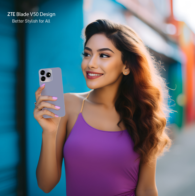 ZTE Blade V50 256 ROM+ 8GB RAM 4G Network Dual-SIM 6.6 INCH 90Hz LCD Screen 50MP Camera 22.5W Type-C Charging 5000mAh Battery Fingerprint &Face. Smartphone