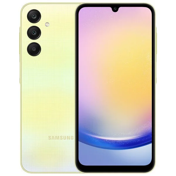 Brand New Samsung Galaxy A25 256GB ROM +8GB RAM Android 14,One UI 6Main camera:50MP + 8MP + 2MPFront camera:13 MPDisplay:6.5 inchProcessor: Octa-core Exynos 1280 Battery: 5,000 mAh,