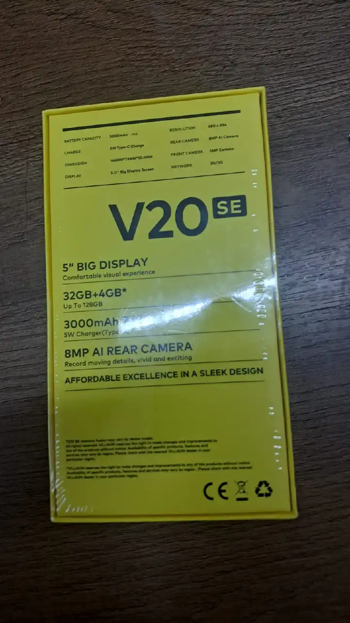 NEW VILLAON V20 SE Display size 5" 4GB RAM+32GB Storage 8MP Camera-3000mAh Dual Sim