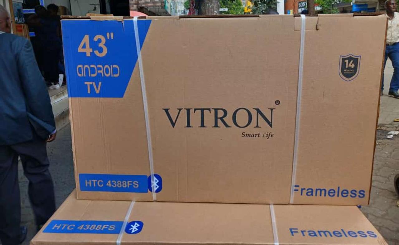 VITRON 43" INCHES BLUETOOTH SMART ANDROID FRAMELESS TV-USB/HDMI/VGA-INBUILD WIFI+FREE GIFTS
