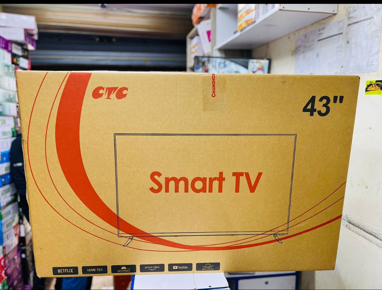 CTC 43" INCHES SMART ANDROID FHD FRAMELESS TV-NETFLIX/YOUTUBE-USB/HDMI-INBUILD DECOER/WIFI-24 months warranty