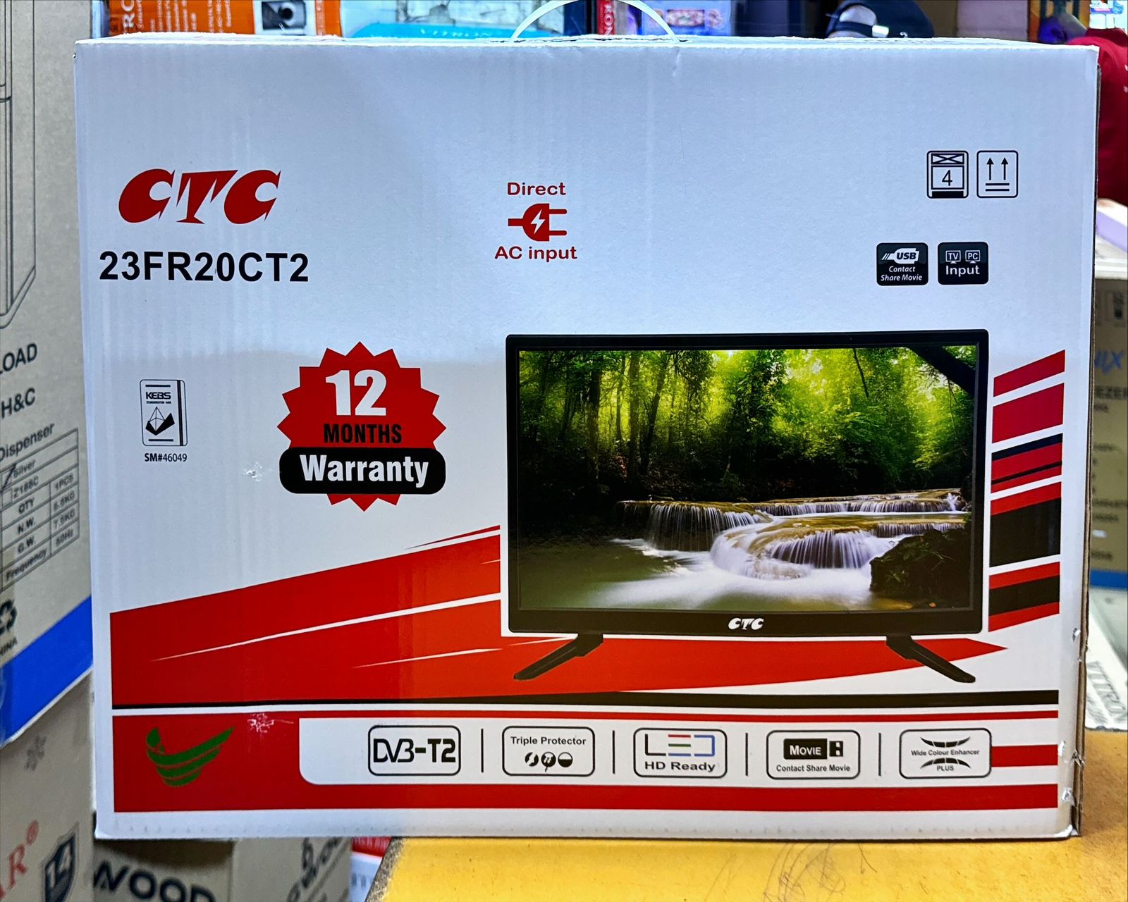 CTC 23" INCHES LED DIGITAL TV-USB/HDMI-INBUILD DECODER +free gift