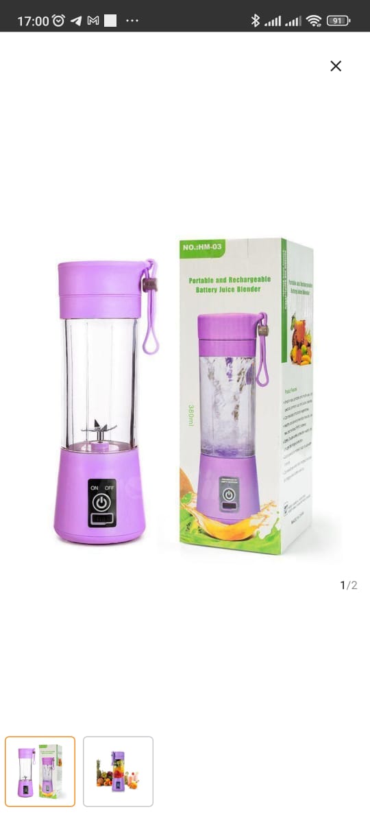 Portable Blender Fruit Juicer Cup/Electric Fruit Mixer-USB Rechargeable