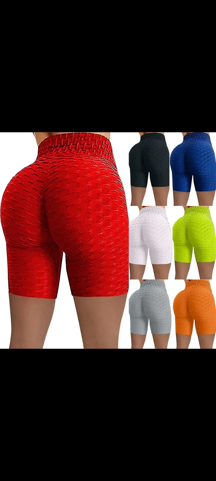 FASHION SPORTY BUBBLE SHORTS Multi-use Comfortable Style Timeless Everywhere Wear Ladies Women Trendy Sporty Look Gym Fit Gym Workout Clothes STRETCH BIKER SHORTS