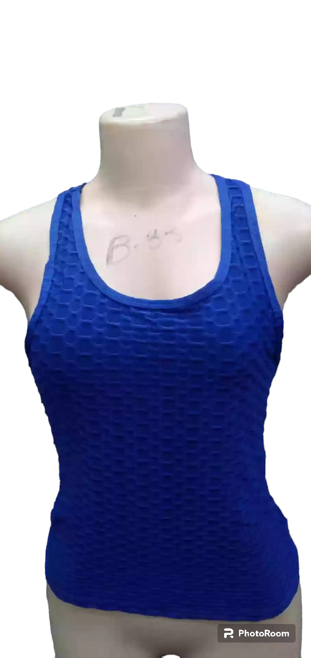 Bubble high stretching gym vest for women one size fits all