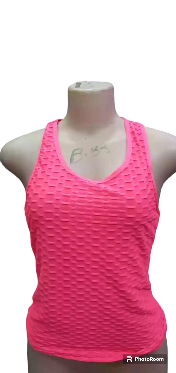 Bubble high stretching gym vest for women one size fits all
