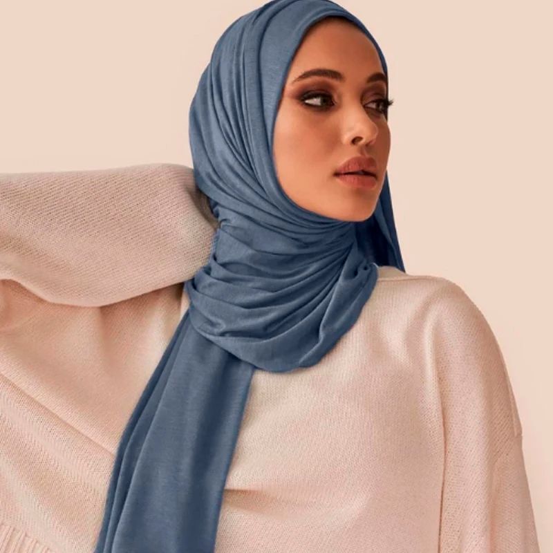 Women's Stylish Fashion Cotton Long Scarf Hijab Turban Head