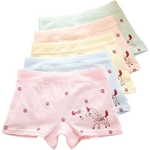 Fashion 6Pcs Girls' Assorted Print Underwear Kids Panties Comfort Boxer Briefs Hot Pants