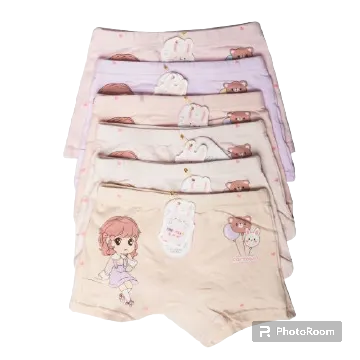 Fashion 6Pcs Girls' Assorted Print Underwear Kids Panties Comfort Boxer Briefs Hot Pants