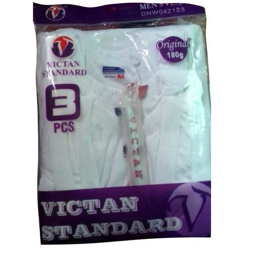 VICTAN Standard Mens' Cotton Fitted Vest (3Pcs)