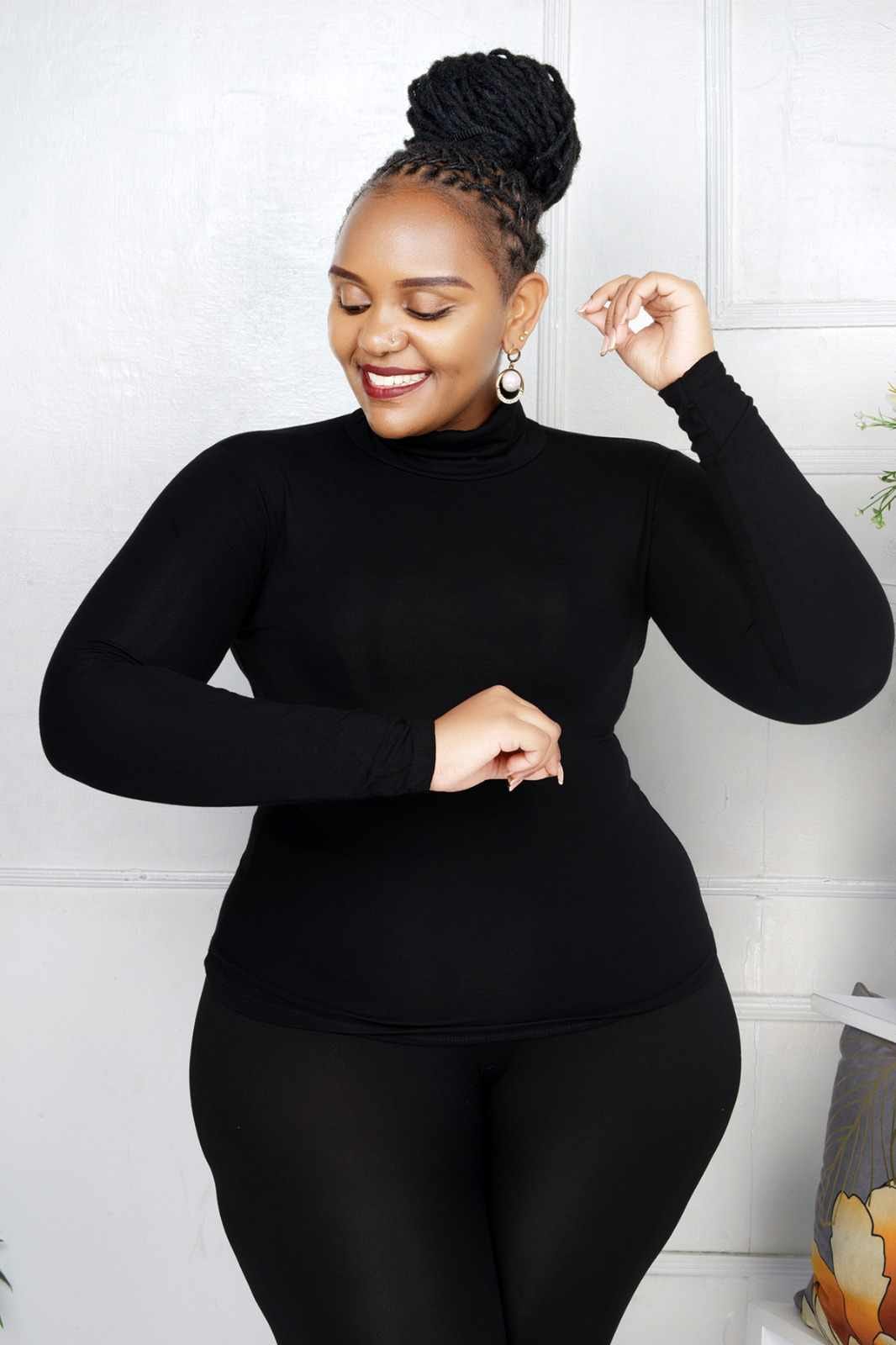 Ladies cotton pullneck