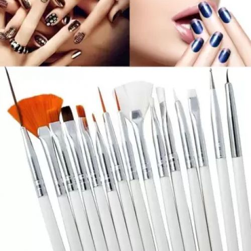 15 Pcs Nail Art Brush Set Acrylic Manicure Pedicure Kit