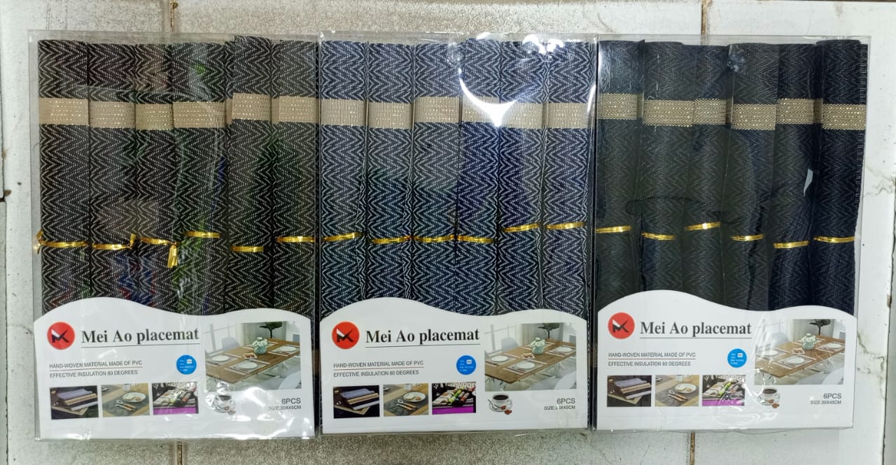 Elegant table mats 6pcs Enjoy the comfortable touch of cotton, high quality and elegant taste of life