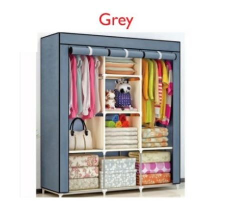 Three column wardrobes  Wooden Large Capacity Wardrobe Assemble Closets Portable Home Storage Big Size.