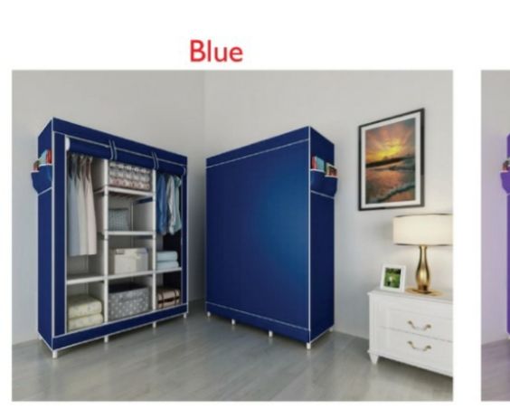 Three column wardrobes  Wooden Large Capacity Wardrobe Assemble Closets Portable Home Storage Big Size.