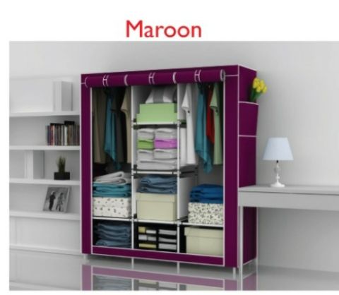 Three column wardrobes  Wooden Large Capacity Wardrobe Assemble Closets Portable Home Storage Big Size.