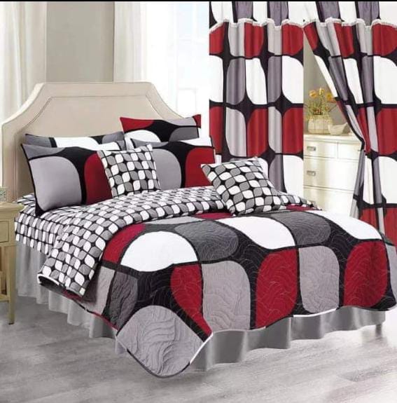 7 pc Curtain duvets7 pc Curtain duvets 1 pc woolen duvet 1 pair ring curtain 2 pcs bedsheets 1 pc fitted 1 pc flat 2 pcs pillow cases pc Curtain duvets 1 pc woolen