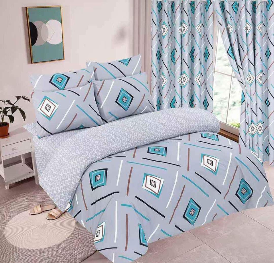 7 pc Curtain duvets7 pc Curtain duvets 1 pc woolen duvet 1 pair ring curtain 2 pcs bedsheets 1 pc fitted 1 pc flat 2 pcs pillow cases pc Curtain duvets 1 pc woolen