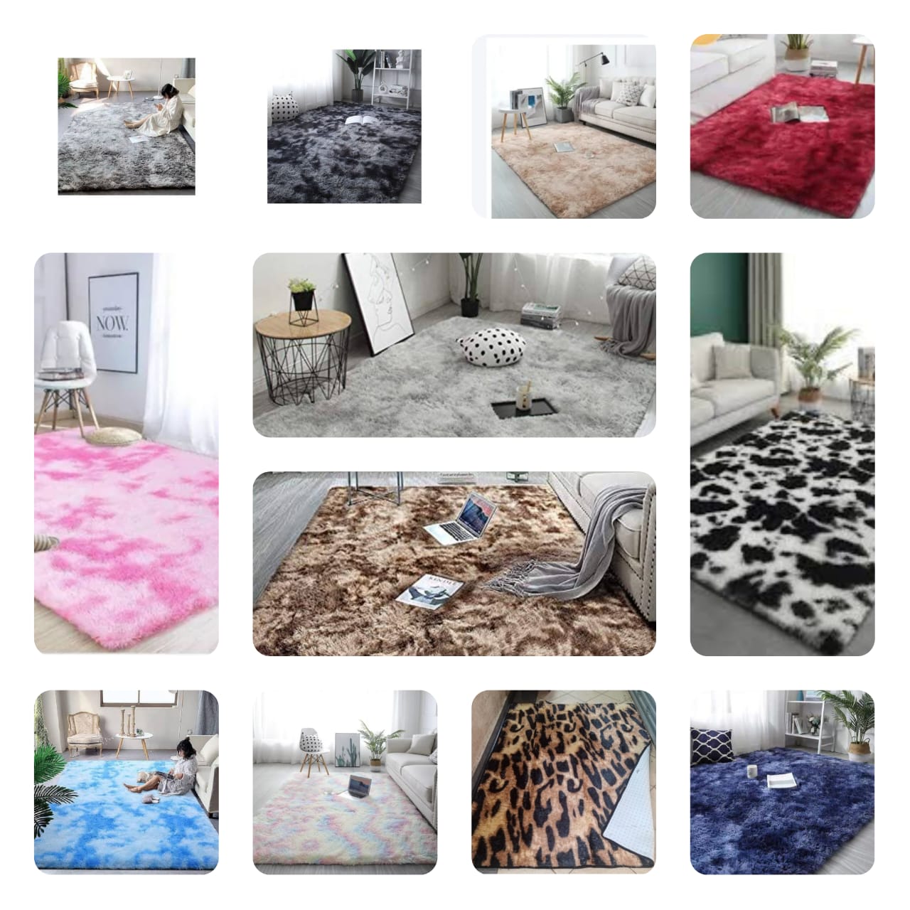 CarpetsThis carpet is very soft, unique, first life, fluffy and smooth, giving you the ideal feeling that keeps your feet warm and in a relaxed mood. It improves the look of your sitting room by makin