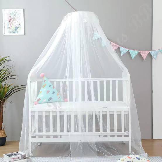 baby coat round net Classy mosquito net that is designed to let your baby have a good night sleep or nap during the day by protecting them from mosquito bites