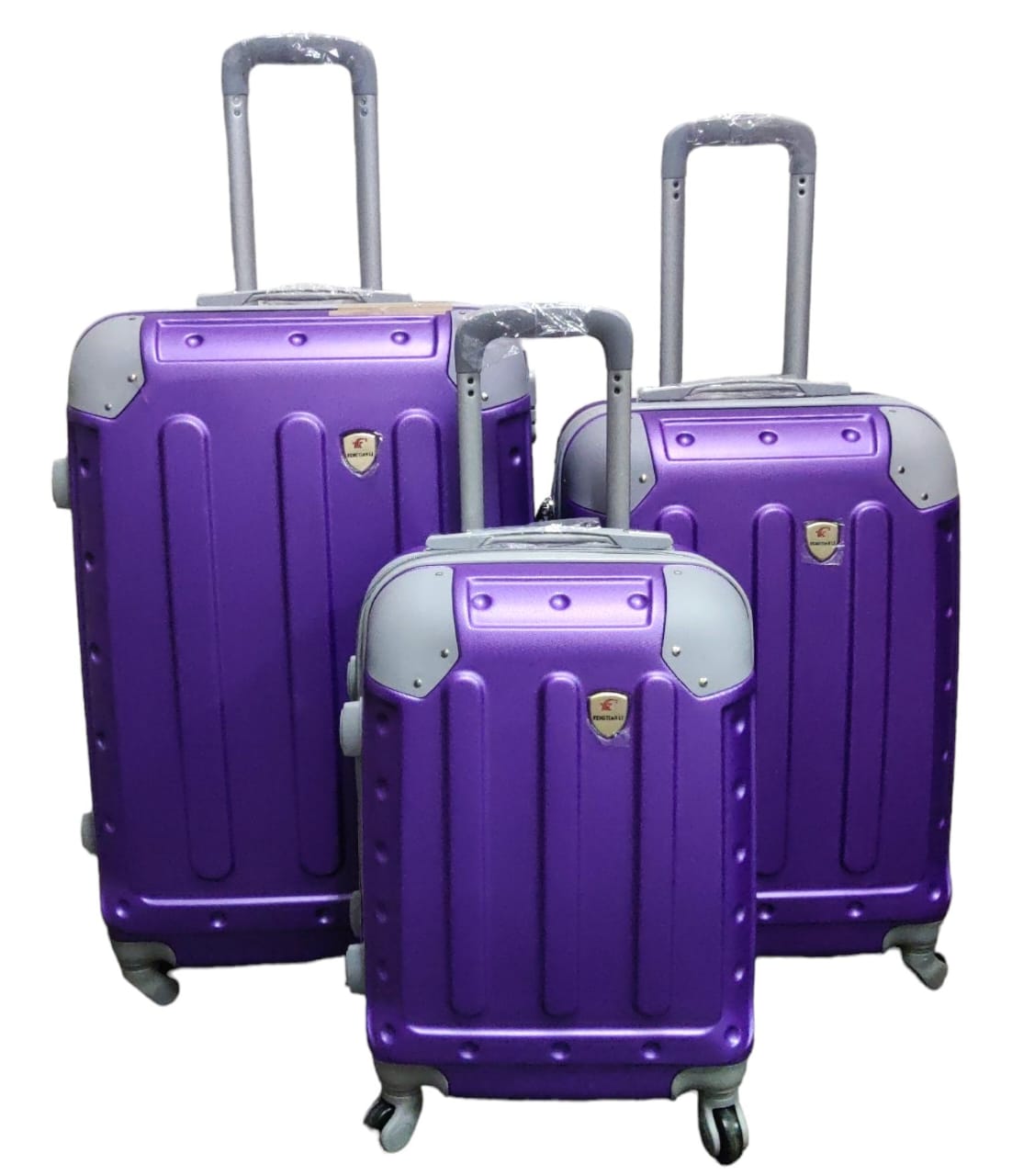 Travel bags 3 IN 1 PLASTIC SUITCASES SIZE 27 Unbreakable Fiber